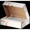 LEITZ 128004 Archivbox A4 80 mm Rücken Weiß/Rot Karton, 25er-Pack