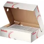 LEITZ 128004 Archivbox A4 80 mm Rücken Weiß/Rot Karton, 25er-Pack