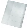 LEITZ 1284 A4 extrabreite nummerierte Registerblätter 1-20, grau, 20-teilig, Polypropylen, 0,12 mm, mit beschriftbarem Deckblatt 1284-00