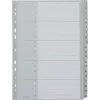 LEITZ 1284 A4 extrabreite nummerierte Registerblätter 1-20, grau, 20-teilig, Polypropylen, 0,12 mm, mit beschriftbarem Deckblatt 1284-00