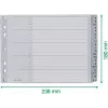 Leitz A-Z Alphabetischer Register, A4, graue Kunststofftabs auf 250 g/m² Karton, 20-teilig, 11-Loch Universalstanze 1262-01-00