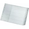 Leitz A-Z Alphabetischer Register, A4, graue Kunststofftabs auf 250 g/m² Karton, 20-teilig, 11-Loch Universalstanze 1262-01-00