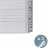 Leitz A-Z Alphabetischer Register, A4, graue Kunststofftabs auf 250 g/m² Karton, 20-teilig, 11-Loch Universalstanze 1262-01-00