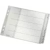 Leitz A-Z Alphabetischer Register, A4, graue Kunststofftabs auf 250 g/m² Karton, 20-teilig, 11-Loch Universalstanze 1262-01-00