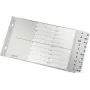 LEITZ A-Z Register, A5 Querformat, Polypropylen, Grau, 20-teilig, mit beschriftbarem Karton-Deckblatt 1267-00-00
