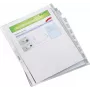 LEITZ A4 10-teilige Registermappen, transparentes Polypropylen, oben offen, mit Beschriftungslaschen 4754-00-03