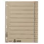 LEITZ A4 Extrabreite Registertrennblätter, Manila-Karton 230 g/m², Grau durchgefärbt, Blanko-Tabs, 100 Blatt 1658-00-85