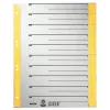 LEITZ A4 Überbreite Trennblätter aus Kraftkarton, 230 g/m², Grau mit gelben Blanko-Tabs, 10-teiliges Set 1652-00-15