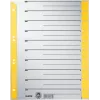 LEITZ A4 Überbreite Trennblätter aus Kraftkarton, 230 g/m², Grau mit gelben Blanko-Tabs, 10-teiliges Set 1652-00-15