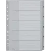 LEITZ A4 Extra Wide PP Index Dividers 1-5, Grau mit beschreibbarem Deckblatt 1283-00-85