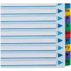 LEITZ A4 Mylar A-Z Registertrennblätter, 26 Register, mehrfarbig, Universal-Lochung, 160 g/m², 1 Satz (100167)