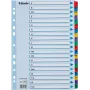 LEITZ A4 Mylar A-Z Registertrennblätter, 26 Register, mehrfarbig, Universal-Lochung, 160 g/m², 1 Satz (100167)