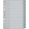 LEITZ A5 Kunststoff-Register, nummeriert 1-10, grau, 10-teilig, Polypropylen, 0,12 mm, mit beschriftbarem Deckblatt 1285-00-00