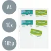 LEITZ Visitenkarten-Präsentationshülle für 16 Karten, A4, PP klar, 0,11 mm, Seitenöffnung, archivierungssicher (4758-30-03)