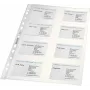 LEITZ Visitenkarten-Präsentationshülle für 16 Karten, A4, PP klar, 0,11 mm, Seitenöffnung, archivierungssicher (4758-30-03)