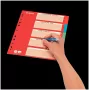 LEITZ Kartonregister, Blanko-Tabs, A4, 5-teilig, mehrfarbig, 160 g/m², mit rotem beschriftbarem Deckblatt 250 g/m² (4386-60-00)