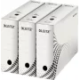 LEITZ easyboxx Archivbox Weiß 100 mm Rücken, 100% Recycling-Wellpappe, doppelte Verschlussklappen, 25er-Pack (6132-00-00)