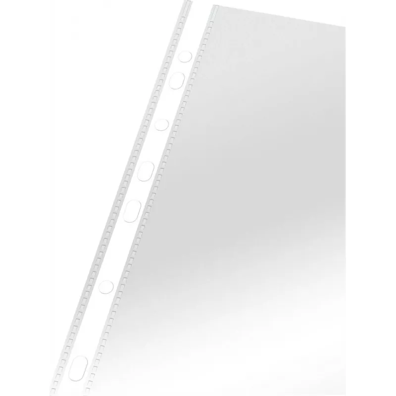 LEITZ Esselte Standard Dokumentenhülle A4, Polypropylen, Kristallklar, 0,06 mm, Oben offen, Dokumentensicher, Mehrfachlochung, Verstärkter Rand, 100er Pack (925008)