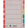 LEITZ Extra starker Karton-Register, Blanko, A5, 6-teilig, Grau 230 g/m², beschriftbares Deckblatt mit Rasterdruck 4355-00-85