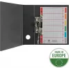 LEITZ Extra starker Karton-Register, Blanko, A5, 6-teilig, Grau 230 g/m², beschriftbares Deckblatt mit Rasterdruck 4355-00-85