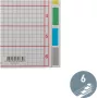 LEITZ Extra starker Karton-Register, Blanko, A5, 6-teilig, Grau 230 g/m², beschriftbares Deckblatt mit Rasterdruck 4355-00-85