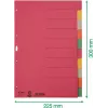 LEITZ Extra stabile Karton-Register, Blanko-Tabs, A4, 10-teilig, Mehrfarbig, 230 g/m², 5-farbiger durchgefärbter Karton (4359-00-00)