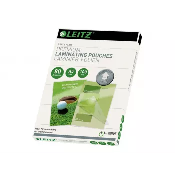 Leitz iLAM UDT A5 Laminierfolien, 125 Mikron, Transparent Glänzend, 100er Pack 74920000