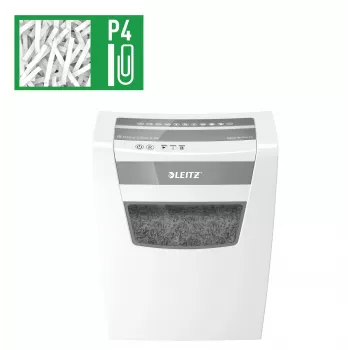 LEITZ IQ Home Office S P-4 Partikelschnitt Aktenvernichter, 8 Blatt, 10 L, Weiß (80360000)
