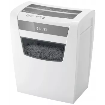 LEITZ IQ Home Office S P-4 Partikelschnitt Aktenvernichter, 8 Blatt, 10 L, Weiß (80360000)