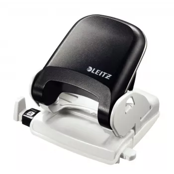 Leitz NeXXt Tischlocher, 30 Blatt, 2 Löcher, 5,5 mm, A4-A6, Folio, US-Quart, Metall & Kunststoff, Schwarz 5005-00-95