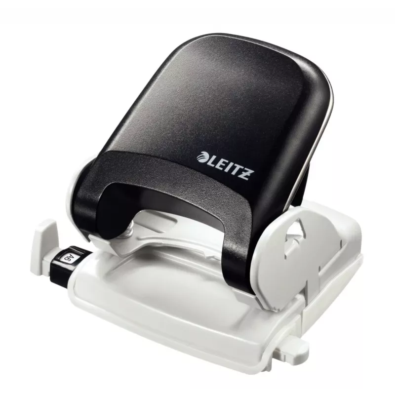 Leitz NeXXt Tischlocher, 30 Blatt, 2 Löcher, 5,5 mm, A4-A6, Folio, US-Quart, Metall & Kunststoff, Schwarz 5005-00-95