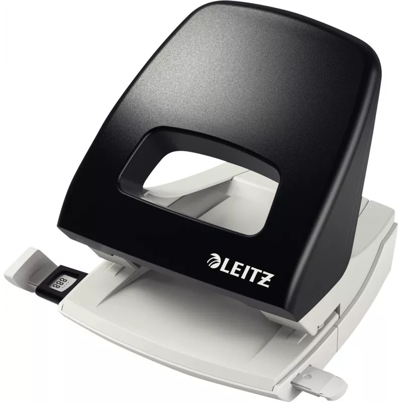 Leitz NeXXt Tischlocher, 30 Blatt, 2 Löcher, 5,5 mm, A4-A6, Folio, US-Quart, Metall & Kunststoff, Schwarz 5005-00-95