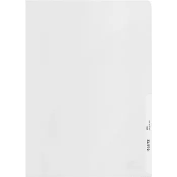 LEITZ re:cycle A4 Präsentationshülle, 100 % recyceltes PP, 0,13 mm genarbt, oben und seitlich offen, transparent, 10er-Pack 4401-10-03