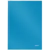 LEITZ Solid Notizbuch A4 liniert Schwarz 80 Blatt Hardcover fadengebunden mit Gummiband, Stifthalter, Lesezeichen und Innentasche 46640030
