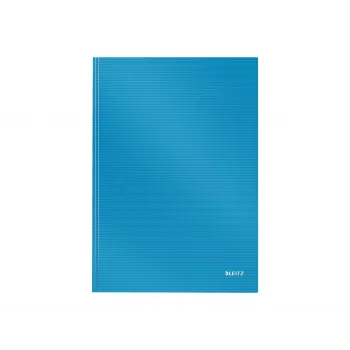 LEITZ Solid Notizbuch A4 liniert Schwarz 80 Blatt Hardcover fadengebunden mit Gummiband, Stifthalter, Lesezeichen und Innentasche 46640030