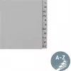 LEITZ Tauenpapier-Register, A-Z, A4, halbhoch, 20-teilig grau, 100 g/m², 80 mm Lochung, mit Lochverstärkung (6095-00-85)