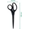 Leitz Titanium Quality Schere 180 mm, Edelstahlklingen mit Titanbeschichtung, ergonomische Soft-Grip-Griffe, Schwarz/Rot, für Papier und Stoff 5419-60-95