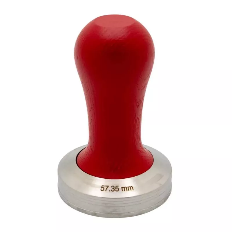 LELIT Kaffeestampfer 57 mm roter Holzgriff