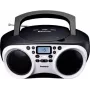 Lenco SCD-501 WH tragbarer CD-Player mit Bluetooth, FM-Radio, USB-MP3-Wiedergabe, Weiß/Schwarz