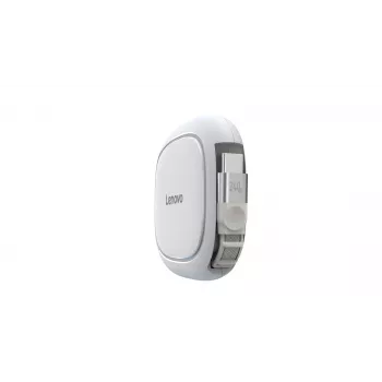 Lenovo 240W USB-C aufrollbares Kabel (Weiß) – USB 3.2 Gen 1, 5A, 4K@60Hz, E-Marker
