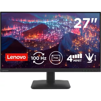 Lenovo L27-4E 27 inch Full HD IPS Monitor mit AMD FreeSync, 75Hz, NearEdgeless, TÜV Eye Comfort, HDMI & DisplayPort