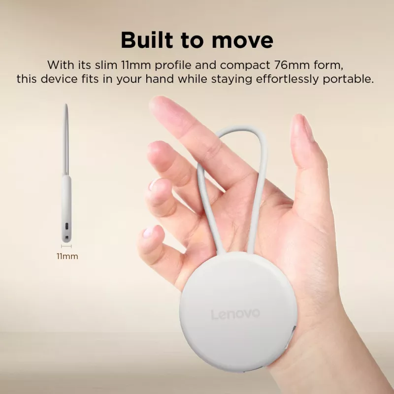 Lenovo Slim USB-C Hub GX91V16416, HDMI 2.1, USB 10 Gbit/s, Seashell