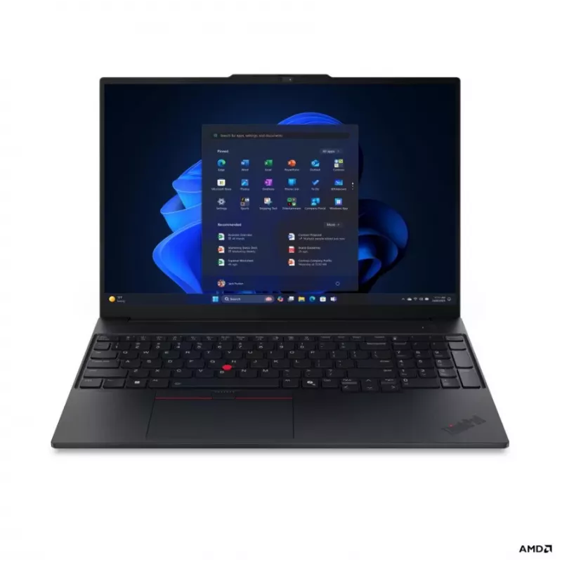 Lenovo ThinkPad E16 G4 AMD 16 Zoll WUXGA IPS Laptop, AMD Ryzen AI 5 330, 16 GB DDR5, 512 GB SSD, AMD Radeon 820M, Windows 11 Pro, Schwarz, Nordische Tastatur