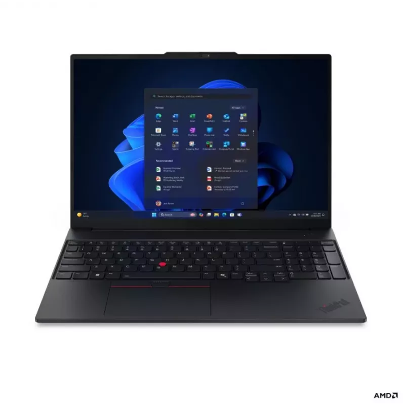 Lenovo ThinkPad E16 G4 AMD 16 Zoll WUXGA IPS Laptop, AMD Ryzen AI 5 330, 16 GB DDR5, 512 GB SSD, AMD Radeon 820M Grafik, Windows 11 Pro, Schwarz