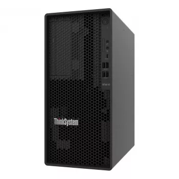 Lenovo ThinkSystem ST45 V3 7DH5 Tower-Server - AMD EPYC 4124P 12-Core, 16GB DDR5 ECC, 8x 3,5 Zoll Non-Hot-Swap-Einschübe, Kein Betriebssystem