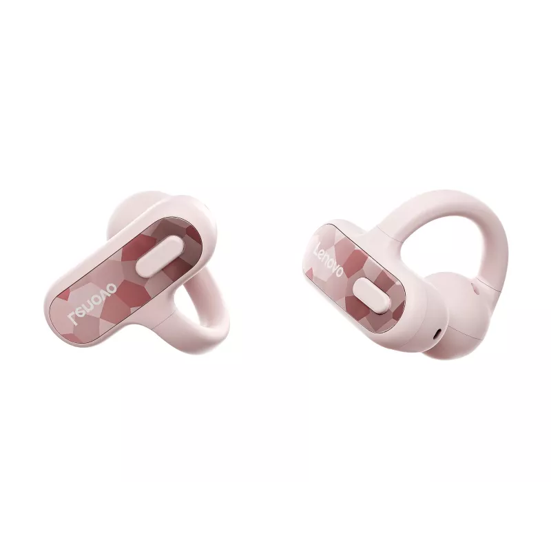 Lenovo X500 Open-Ear Clip-on Ohrhörer - Pink (Bluetooth 5.3, 30H Gesamtbatterie, IPX5)
