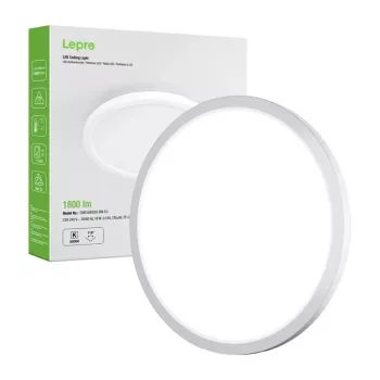 LEPRO 1500038 LED Deckenleuchte 18W 1800lm 4000K Neutralweiß IP54 Aufputz