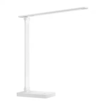 LEPRO 310003 LED-Schreibtischlampe, 700 lm, 5 Farbtemperaturen, Touch-Dimmer, USB-Ladeanschluss, Weiß
