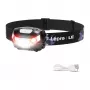 LEPRO 3200008 Wiederaufladbare Stirnlampe mit Bewegungssensor, 300 Lumen, IPX4, 6 Modi, Schwarz