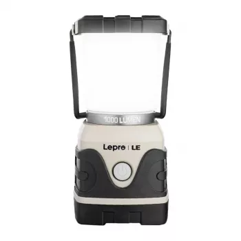 LEPRO 3300002-WH Wiederaufladbare LED-Campinglaterne, 500 Lumen, 4000 mAh Powerbank, IPX4, Magnetfuß, Weiß